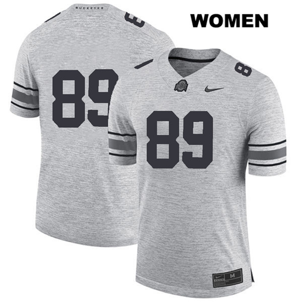 Ohio State Buckeyes Women's Luke Farrell #89 Gray Authentic Nike No Name College NCAA Stitched Football Jersey MQ19B45GZ